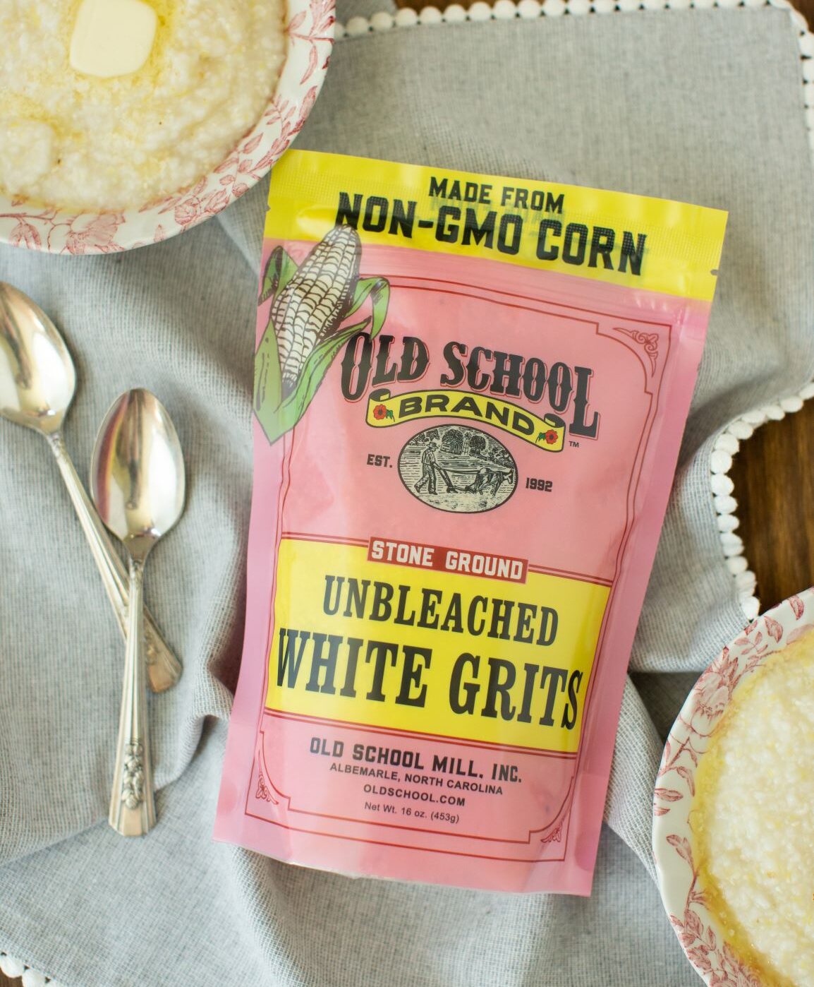 Non GMO Stone Ground, White Grits, 1lb image 0