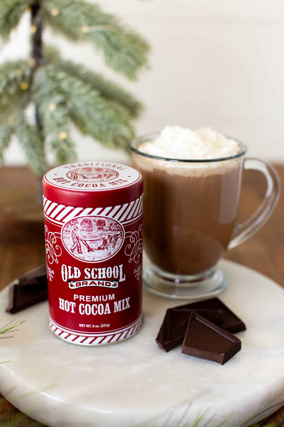 Old School Hot Cocoa Mix, Traditional Flavor, Red Tin