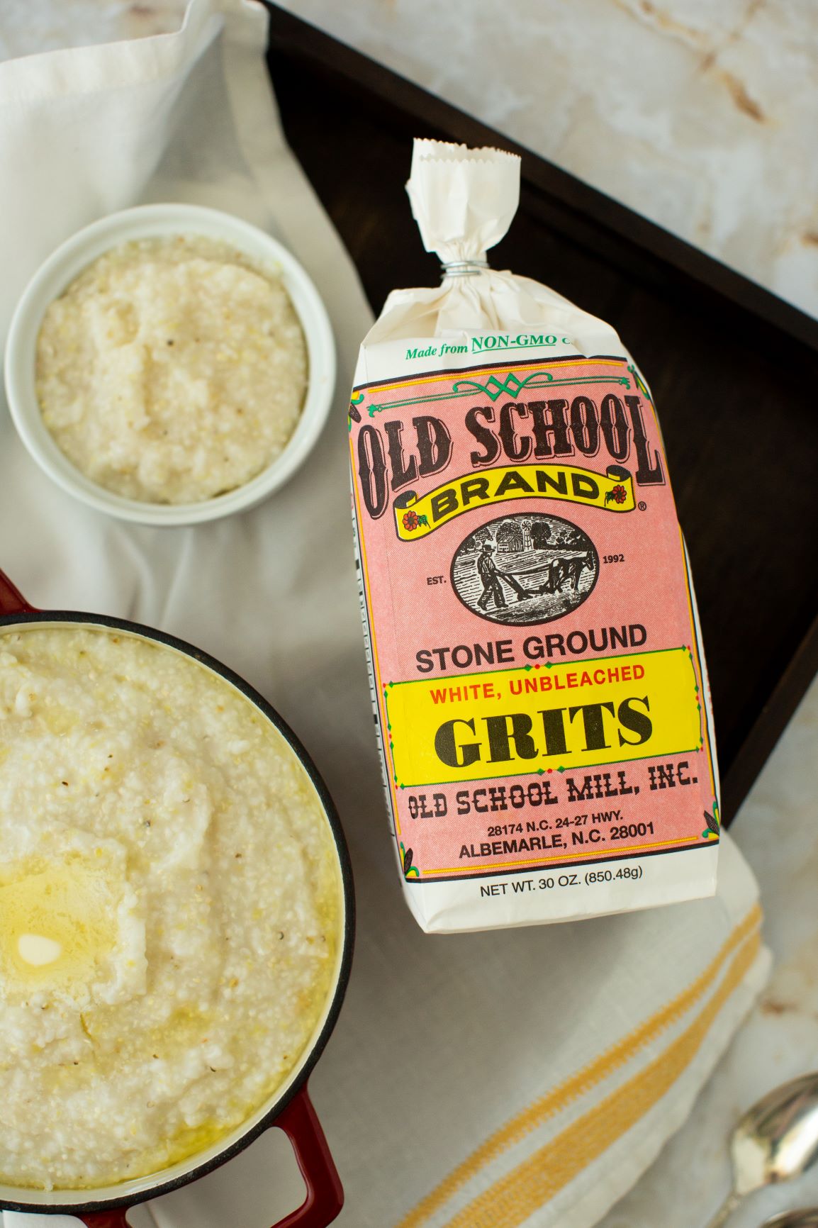 Non GMO Stone Ground, White Grits, 30oz. GLUTEN FREE image 0